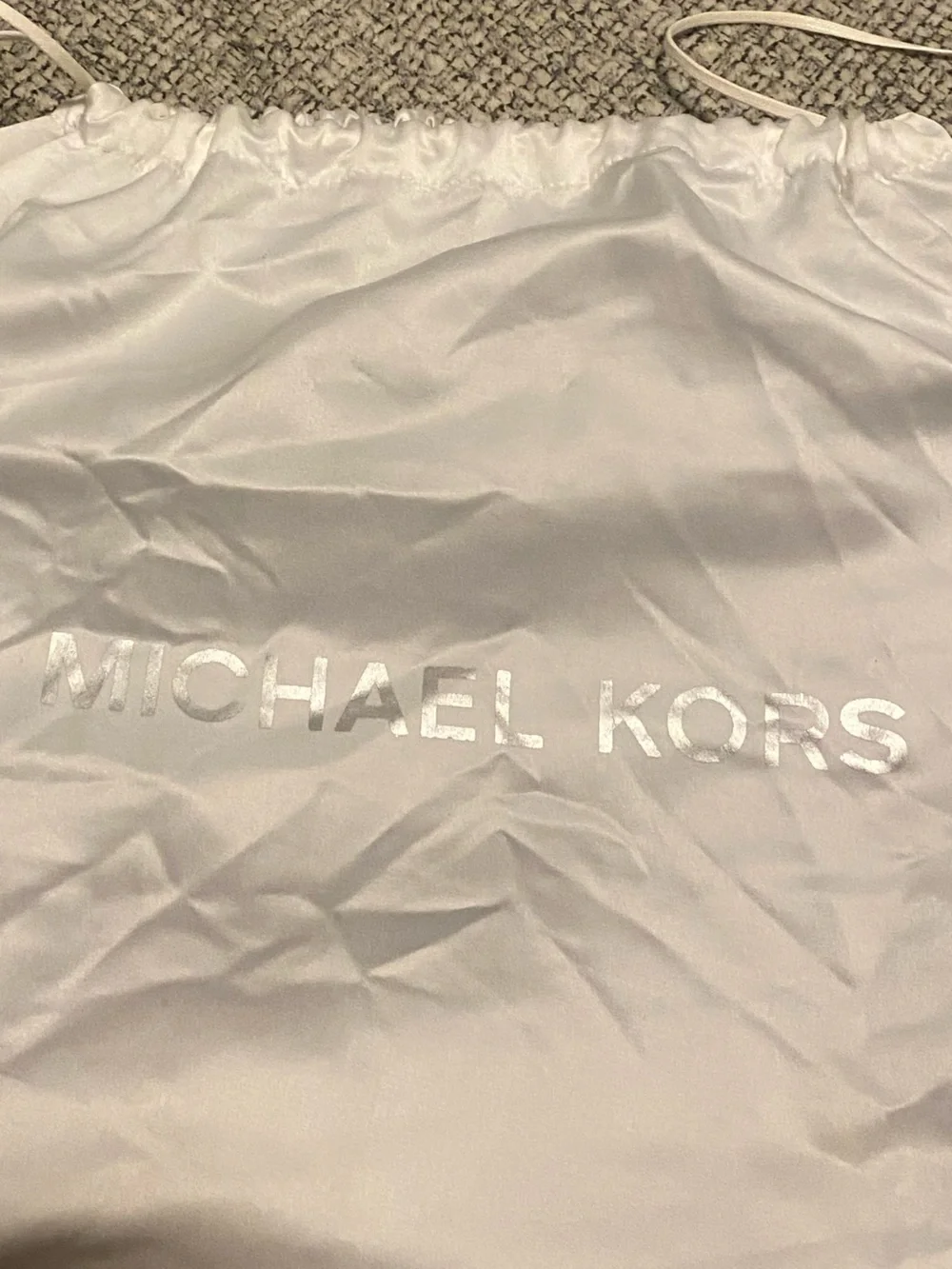Michael Kors Black Leather Tote with Gold Logo Plaque